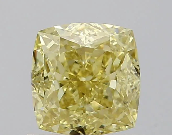 0.81ct Cushion brilliant Natural Diamond (Colour Fancy Yellow, Clarity VVS1, GIA Certified)