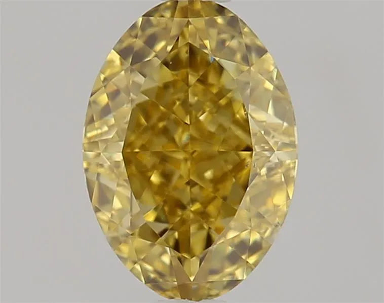 0.81ct Oval Natural Diamond (Colour Fancy Deep Yellow, Clarity VS2, GIA Certified)